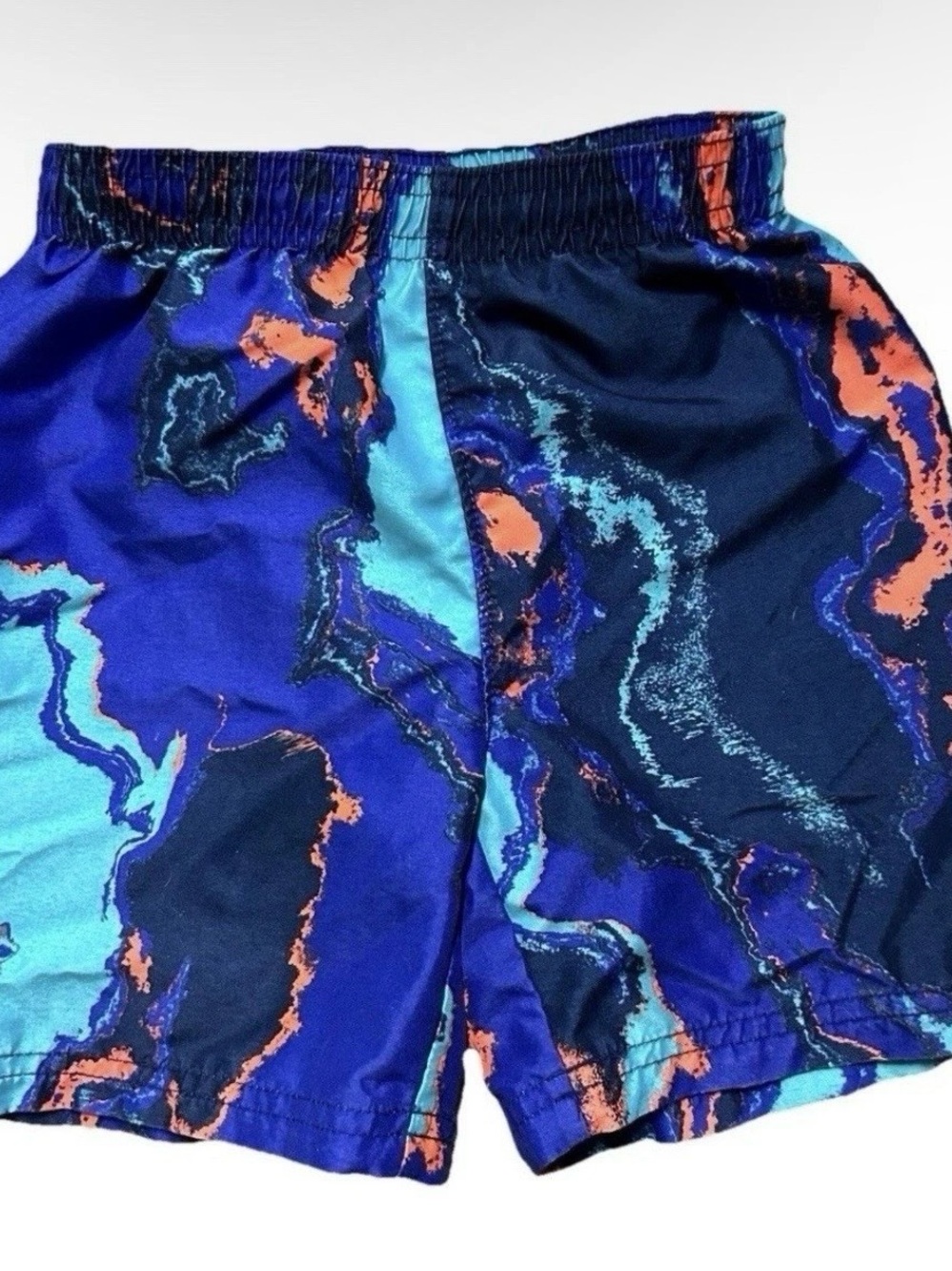Toddler Boy Under Armour Blue Orange Swim Trunks Size 3T Summer Beach